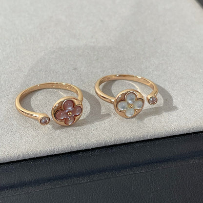 [Zalyn]SUN 1 DIAMOND PINK MOP RING