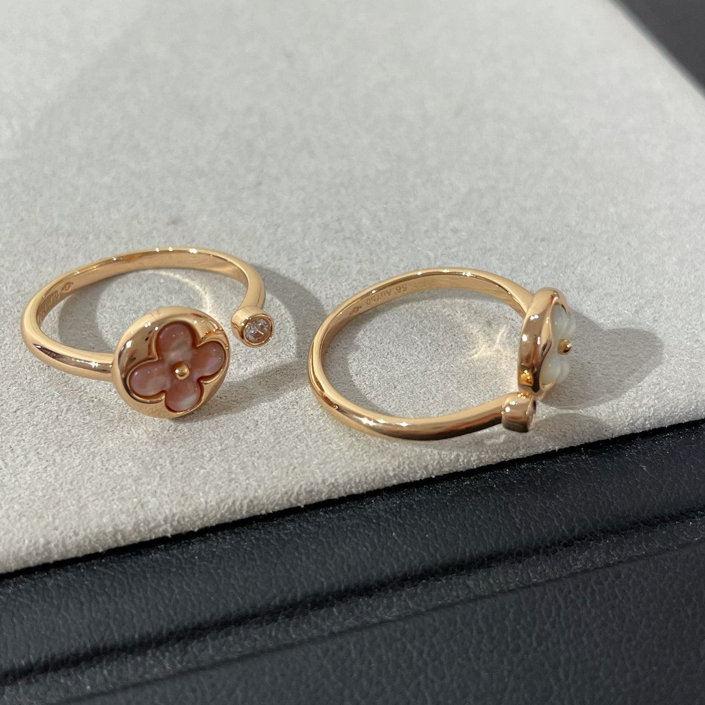 [Zalyn]SUN 1 DIAMOND PINK MOP RING