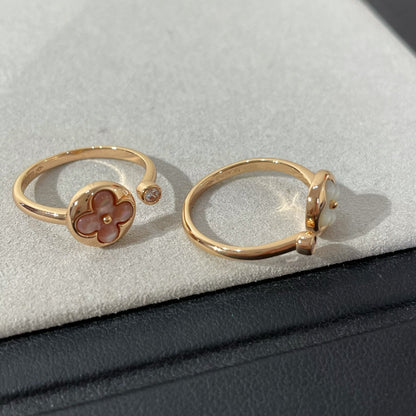 [Zalyn]SUN 1 DIAMOND PINK MOP RING