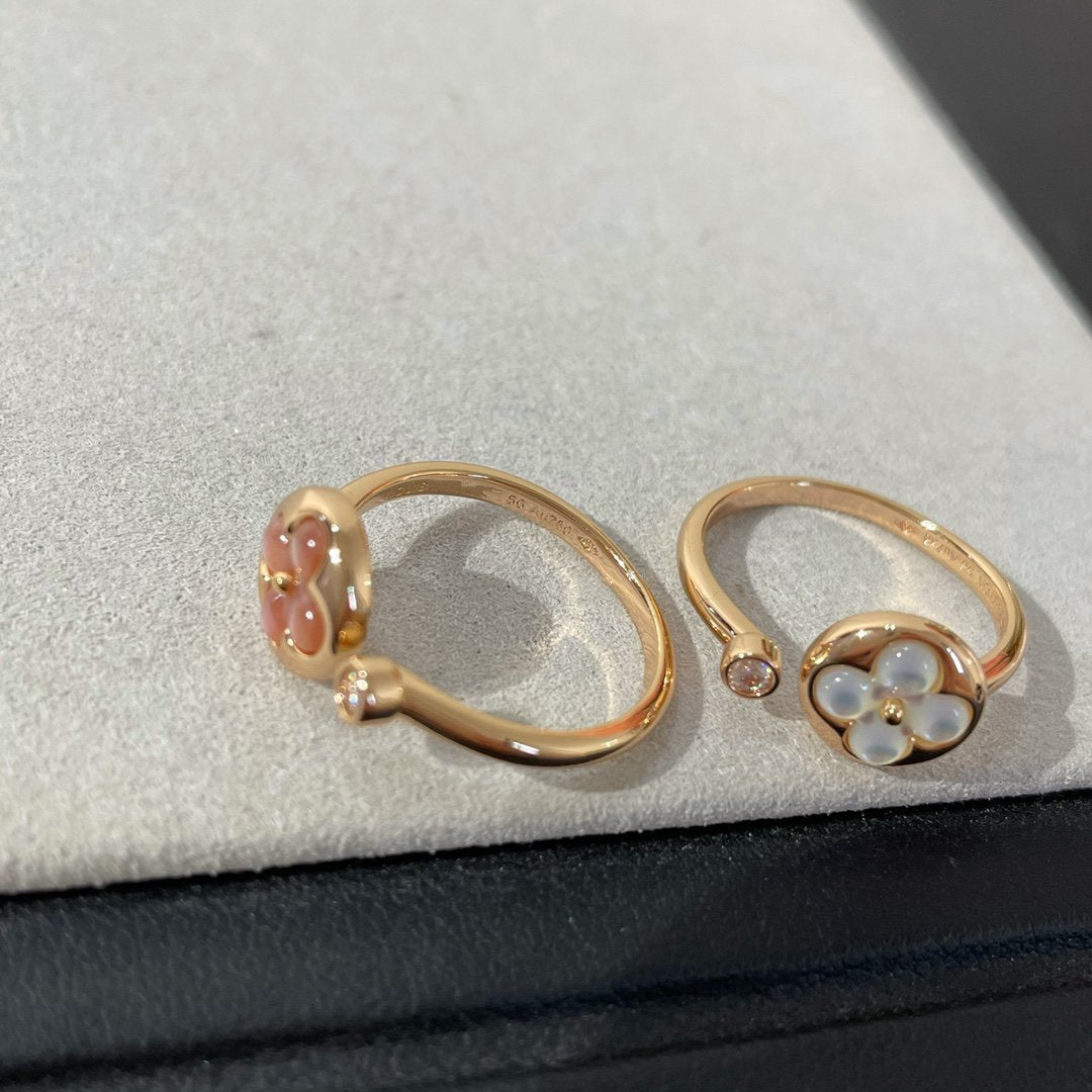 [Zalyn]SUN 1 DIAMOND PINK MOP RING