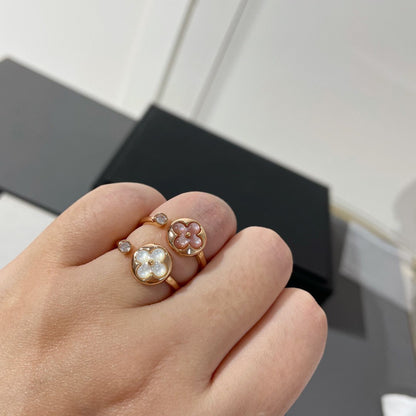 [Zalyn]SUN 1 DIAMOND PINK MOP RING