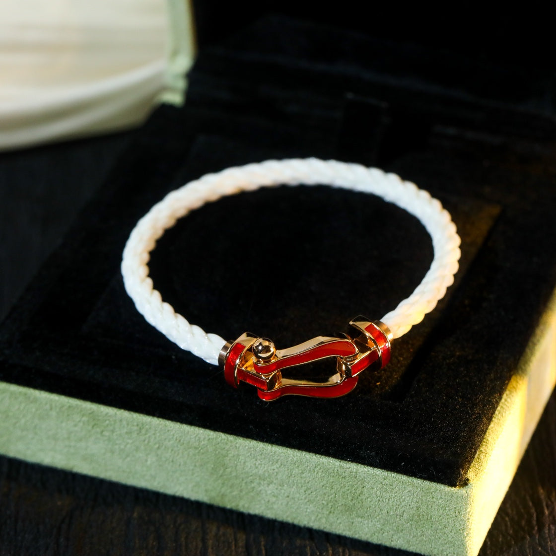 [Zalyn Jewelry ]FORCE 10 WHITE TEXTILE DIAMOND PAVED