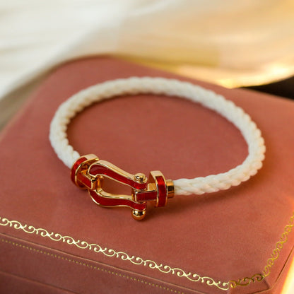 [Zalyn Jewelry ]FORCE 10 WHITE TEXTILE DIAMOND PAVED