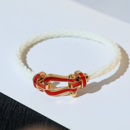 [Zalyn Jewelry ]FORCE 10 WHITE TEXTILE DIAMOND PAVED