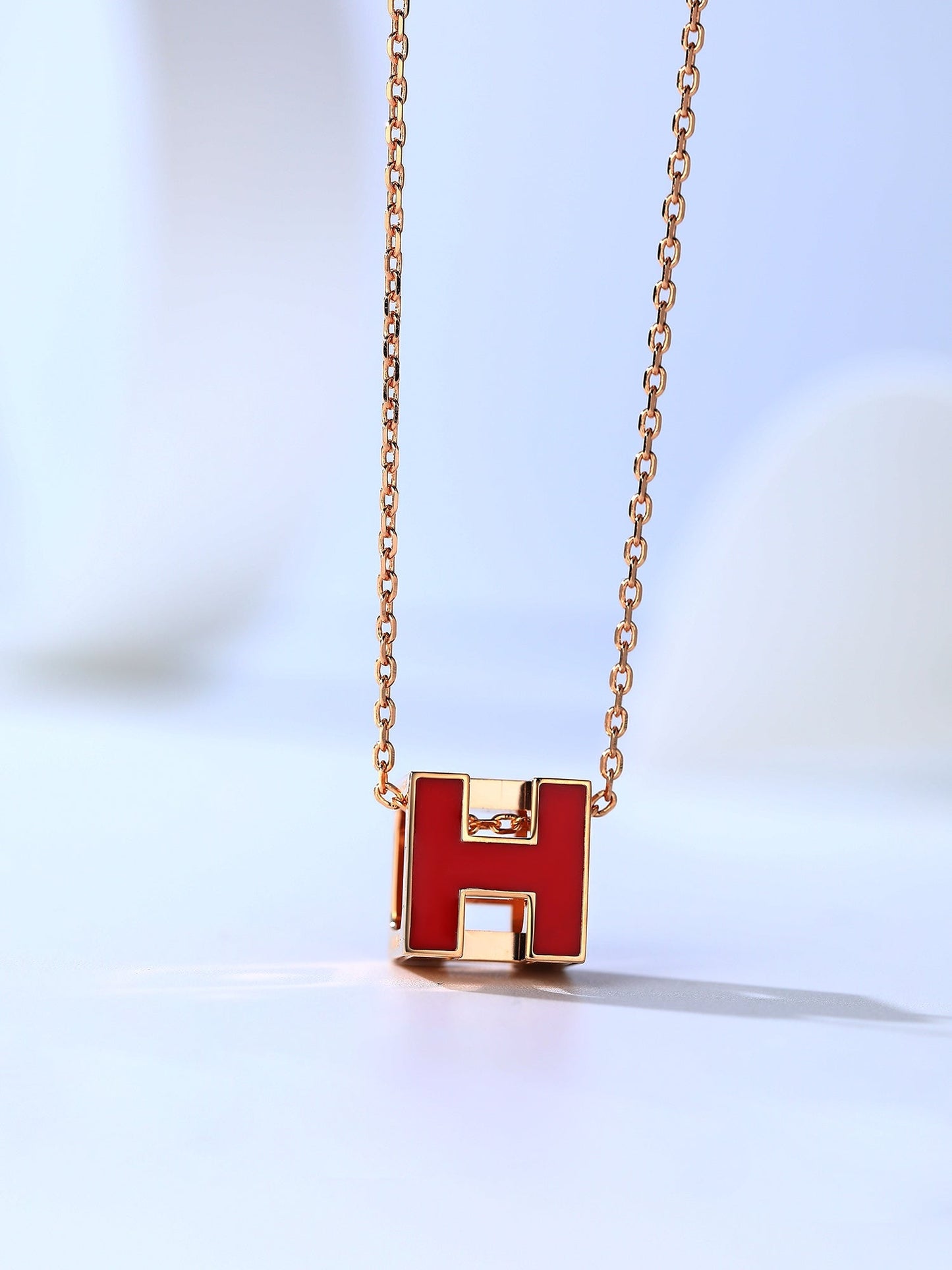 [Zalyn]H CAGE ROSE GOLD NECKLACE