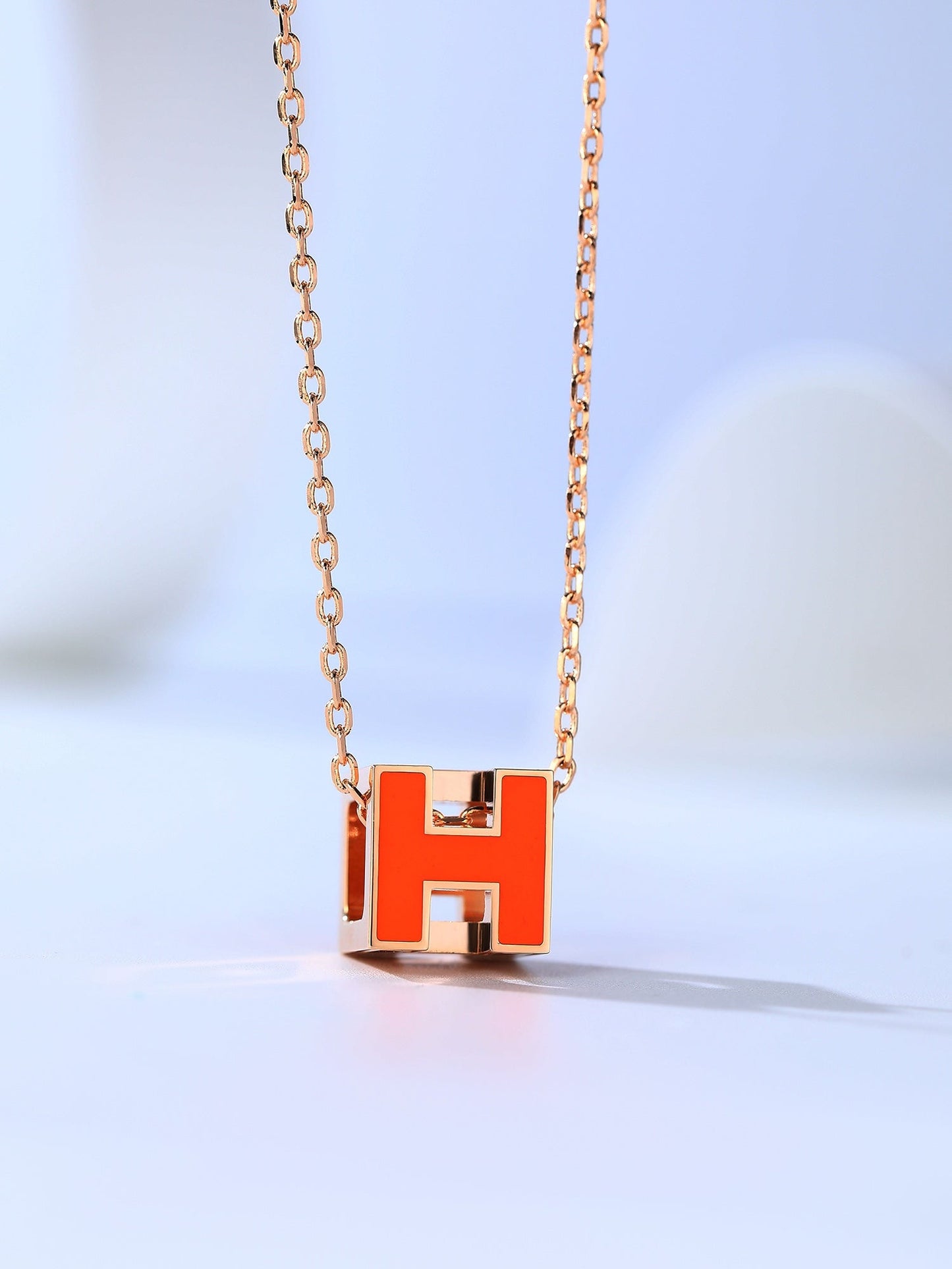 [Zalyn]H CAGE ROSE GOLD NECKLACE