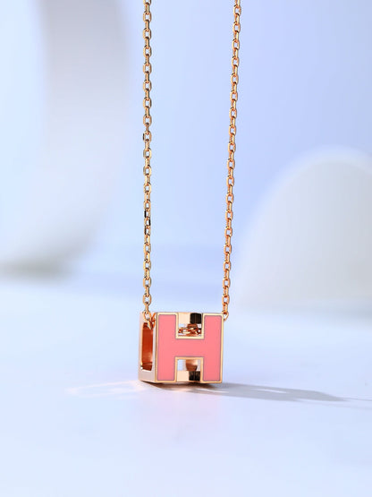 [Zalyn]H CAGE ROSE GOLD NECKLACE
