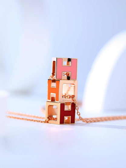 [Zalyn]H CAGE ROSE GOLD NECKLACE