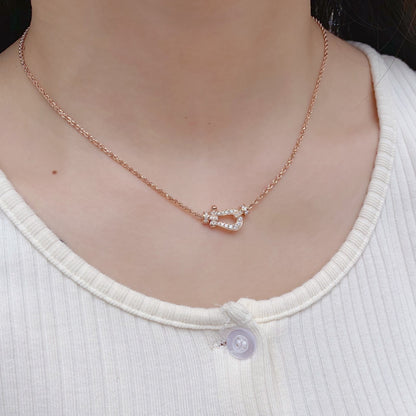 [Zalyn Jewelry ]FORCE 10 PINK GOLD DIAMOND NECKLACE