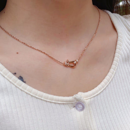 [Zalyn Jewelry ]FORCE 10 PINK GOLD DIAMOND NECKLACE