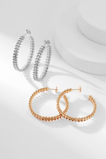 [Zalyn Jewelry ]CLASH HOOP EARRINGS