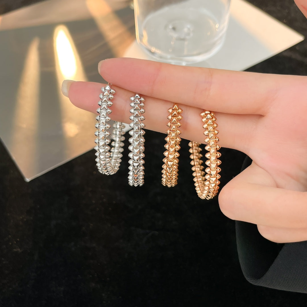 [Zalyn Jewelry ]CLASH HOOP EARRINGS