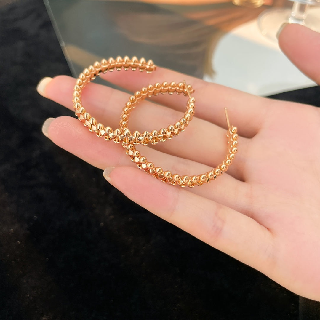 [Zalyn Jewelry ]CLASH HOOP EARRINGS