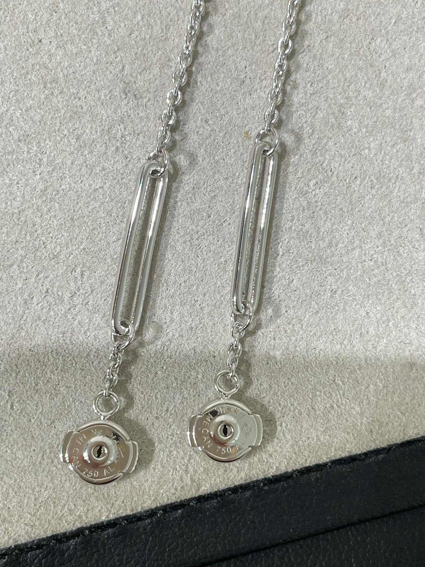 [Zalyn]CHAINE CHAOS DIAMOND DROP EARRINGS