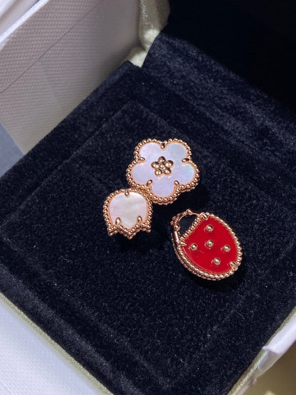 [Zalyn Jewelry ]LUCKY 3 MOTIF ROSE GOLD RING