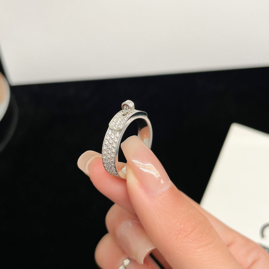 [Zalyn]KELLY SILVER DIAMOND RING