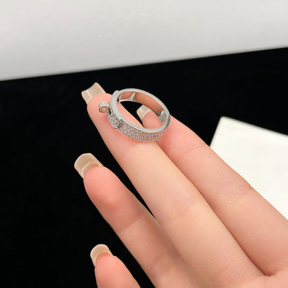 [Zalyn]KELLY SILVER DIAMOND RING