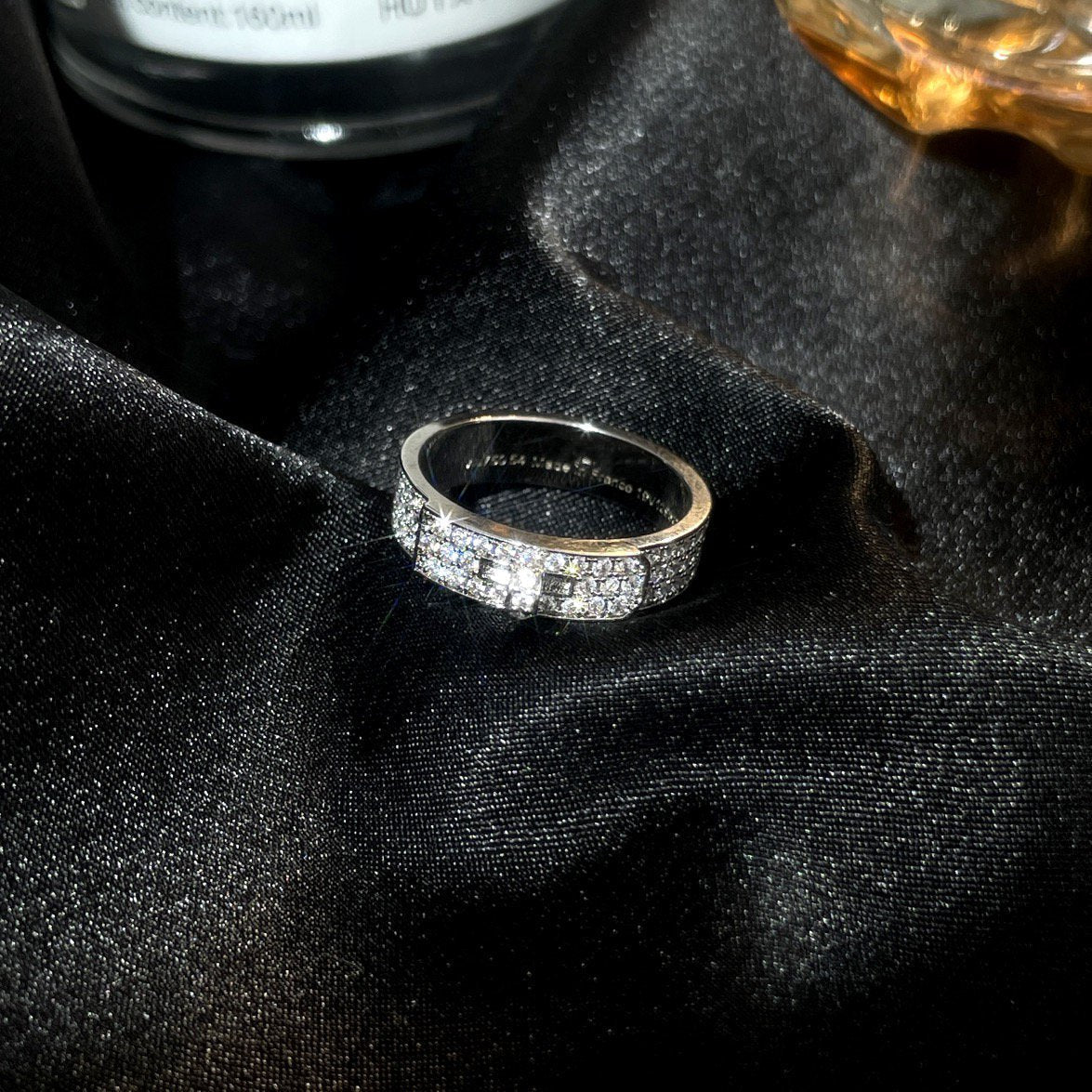 [Zalyn]KELLY SILVER DIAMOND RING