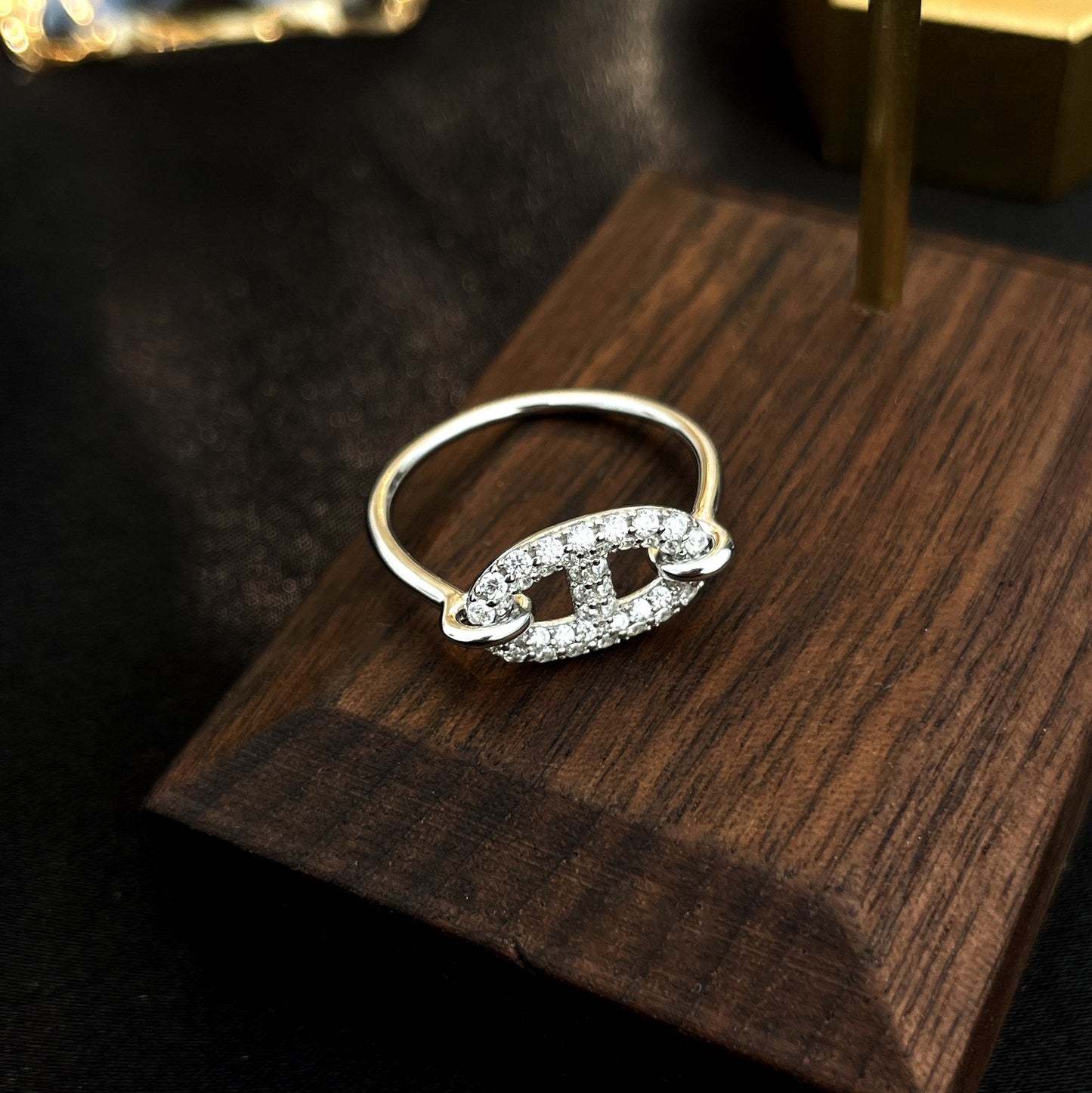 [Zalyn]RONDE SMALL SILVER DIAMOND RING