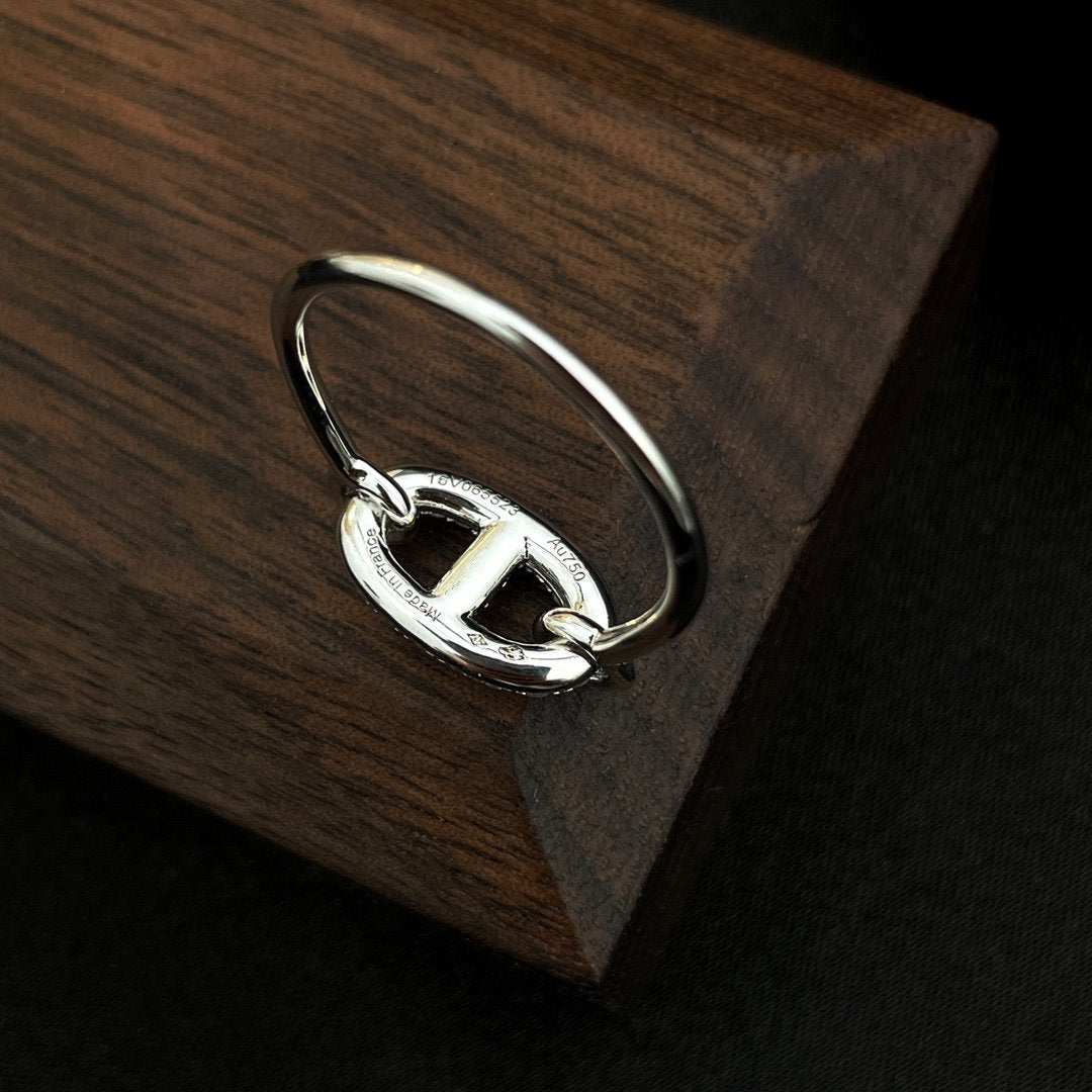 [Zalyn]RONDE SMALL SILVER DIAMOND RING