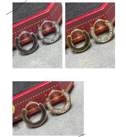 [Zalyn Jewelry ]LOVE DIAMOND EARRINGS