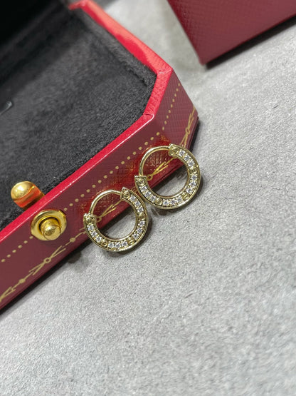 [Zalyn Jewelry ]LOVE DIAMOND EARRINGS