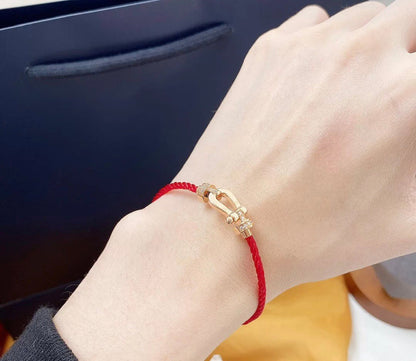 [Zalyn Jewelry ]FORCE 10 HALF DIAMOND PINK GOLD RED CORDERI LARGE AND MEDIUM MODEL