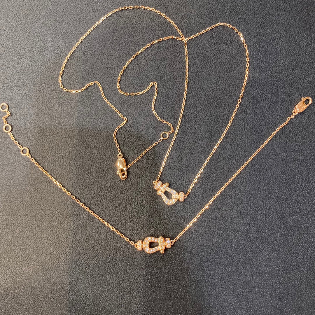 [Zalyn Jewelry ]FORCE 10 DIAMOND PINK GOLD NECKLACE MINI MODEL