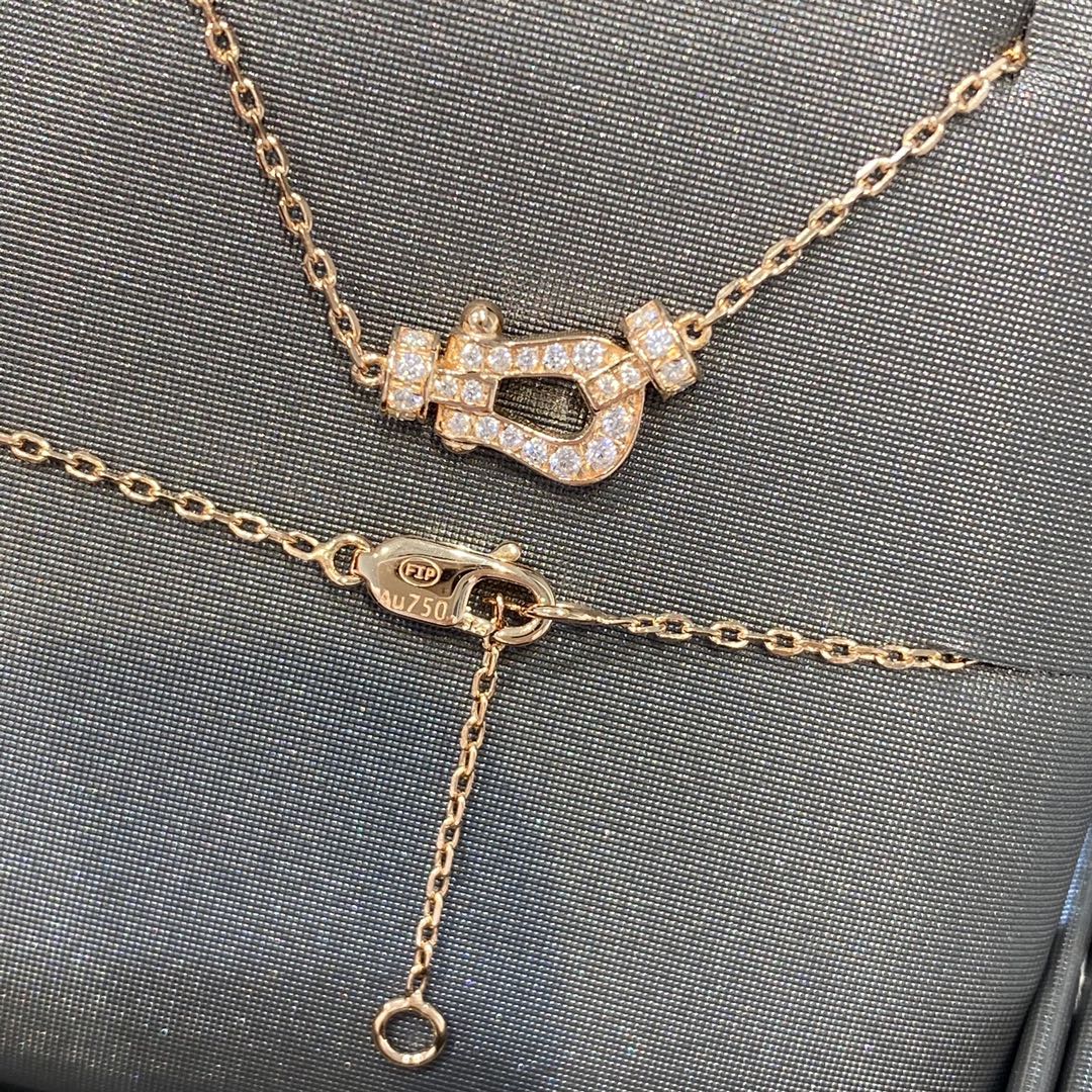 [Zalyn Jewelry ]FORCE 10 DIAMOND PINK GOLD NECKLACE MINI MODEL