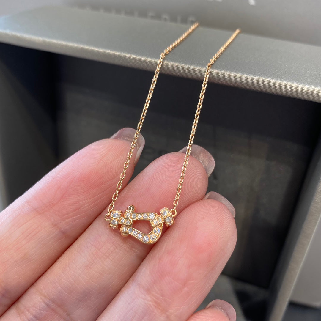 [Zalyn Jewelry ]FORCE 10 DIAMOND PINK GOLD NECKLACE MINI MODEL