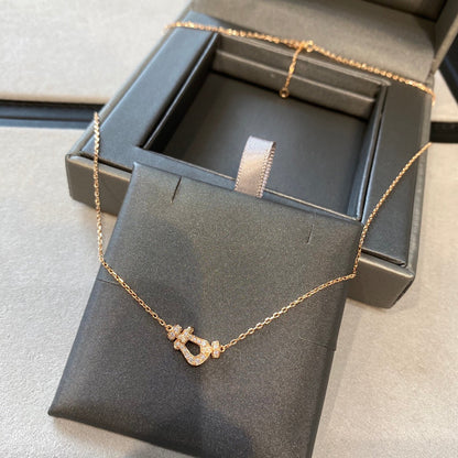 [Zalyn Jewelry ]FORCE 10 DIAMOND PINK GOLD NECKLACE MINI MODEL