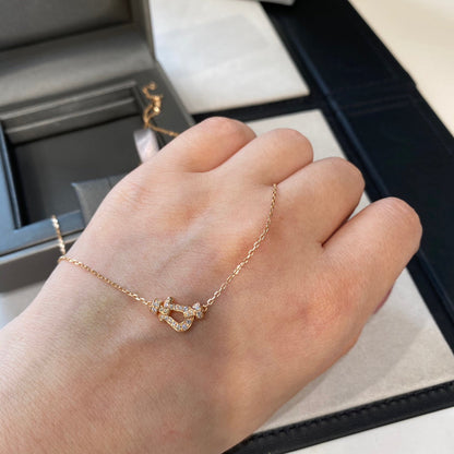 [Zalyn Jewelry ]FORCE 10 DIAMOND PINK GOLD NECKLACE MINI MODEL