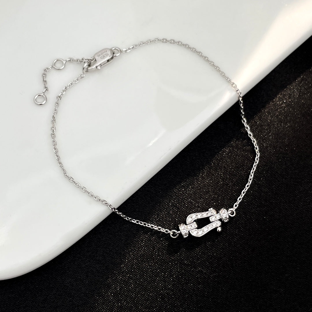 [Zalyn Jewelry ]FORCE 10 FULL DIAMOND BUCKLE CHAIN LINK MINI MODEL