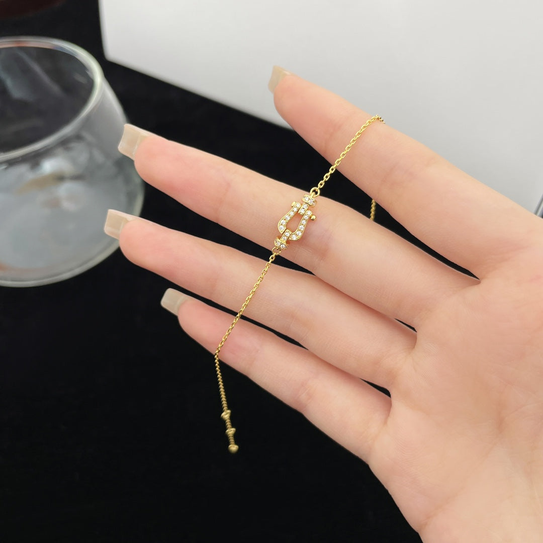 [Zalyn Jewelry ]FORCE 10 FULL DIAMOND BUCKLE CHAIN LINK MINI MODEL
