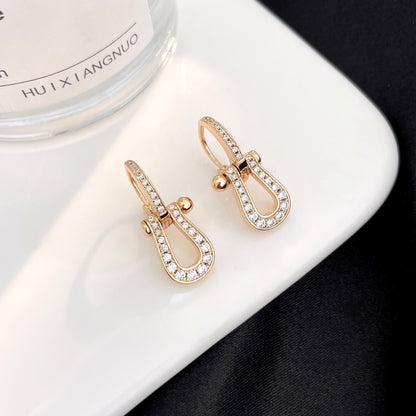 [Zalyn Jewelry ]FORCE 10 FULL DIAMOND DROP EARRINGS MEDIUM MODEL