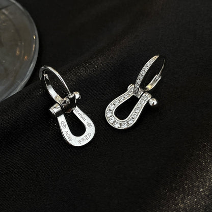 [Zalyn Jewelry ]FORCE 10 FULL DIAMOND DROP EARRINGS MEDIUM MODEL
