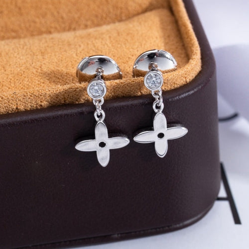 [Zalyn]VIDYLLE SILVER DIAMOND MINI DROP EARRINGS