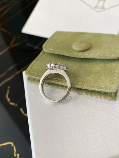 [Zalyn Jewelry ]CLOVER SILVER RING