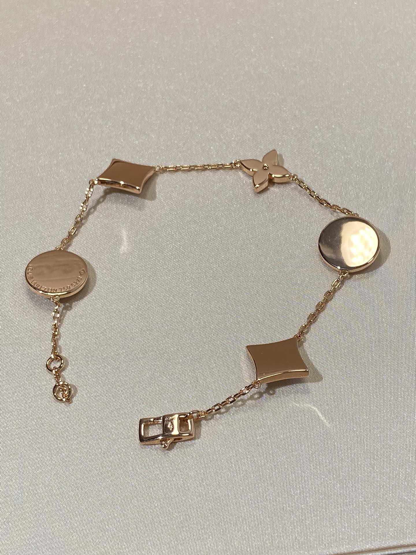 [Zalyn]STAR AND SUN 5 MOTIF MOP ROSE GOLD BRACELET