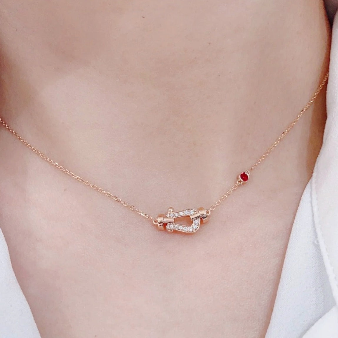 [Zalyn Jewelry ]FORCE 10 DIAMOND PINK GOLD NECKLACE