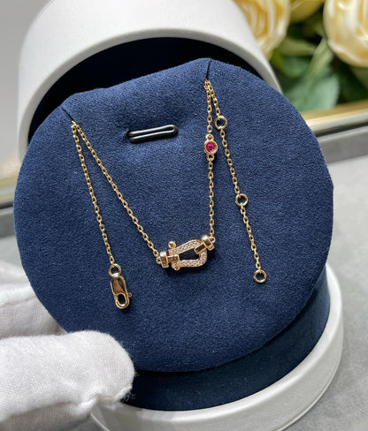 [Zalyn Jewelry ]FORCE 10 DIAMOND PINK GOLD NECKLACE