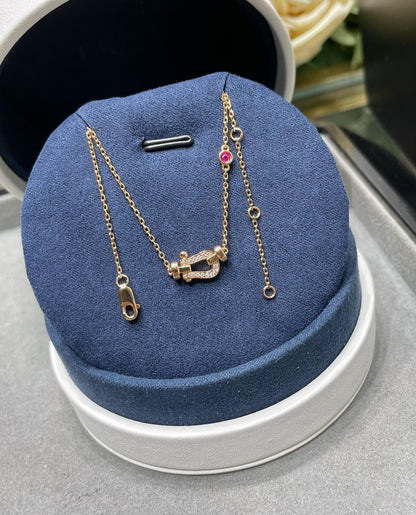 [Zalyn Jewelry ]FORCE 10 DIAMOND PINK GOLD NECKLACE