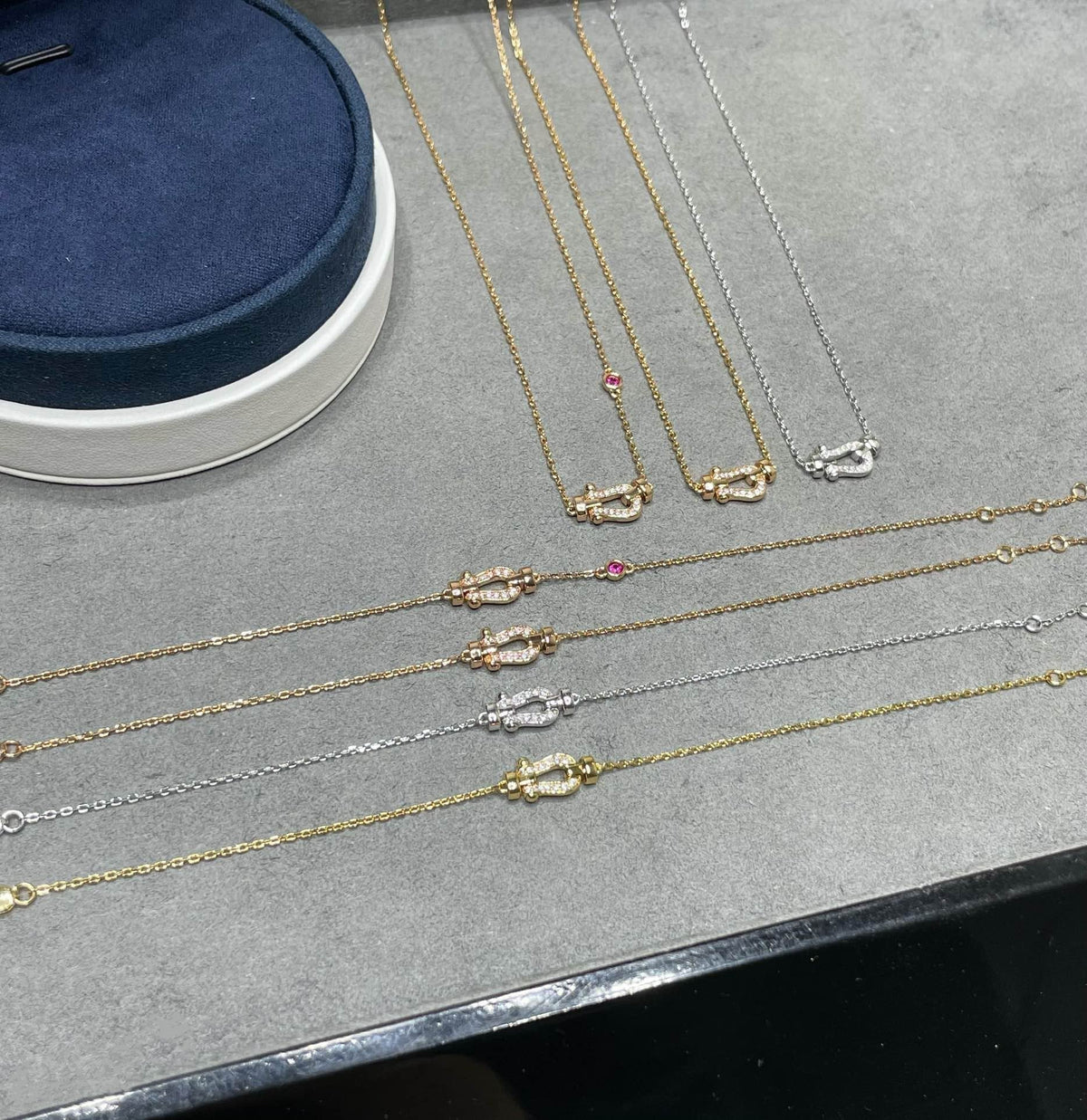 [Zalyn Jewelry ]FORCE 10 DIAMOND PINK GOLD NECKLACE