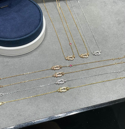 [Zalyn Jewelry ]FORCE 10 DIAMOND PINK GOLD NECKLACE