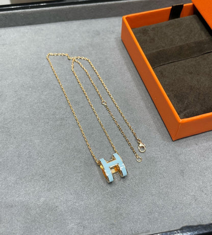 [Zalyn]POP H SKY BLUE NECKLACE