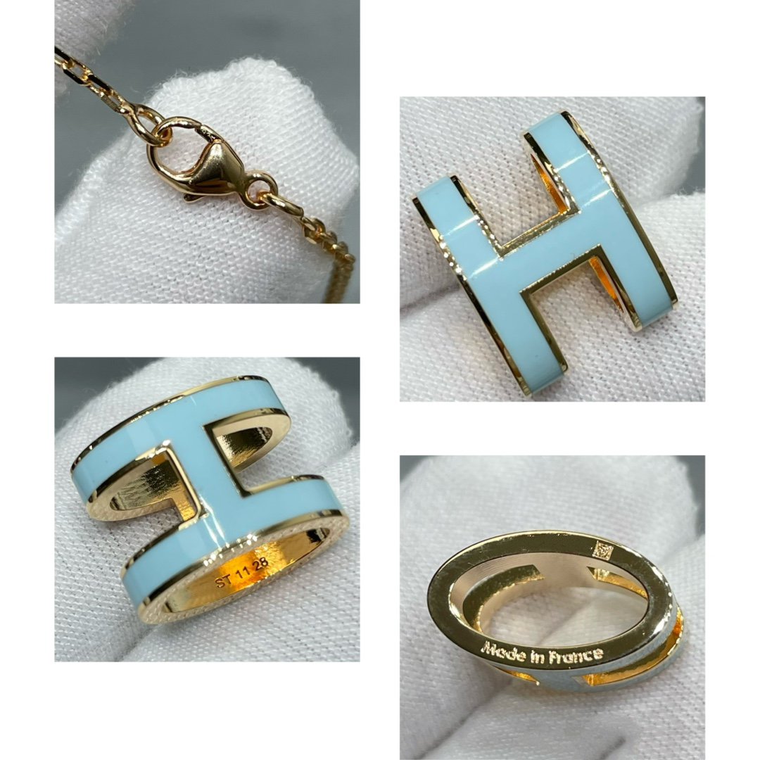 [Zalyn]POP H SKY BLUE NECKLACE