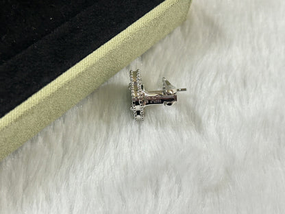 [Zalyn Jewelry ]CLOVER PIETERSITE MEDIUM STUD EARRINGS