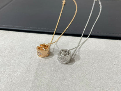 [Zalyn]LIENS EVIDENCE DIAMOND PAVED NECKLACE