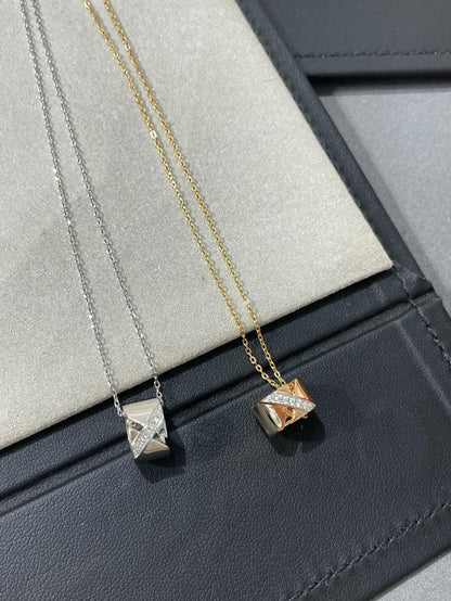 [Zalyn]LIENS EVIDENCE DIAMOND NECKLACE