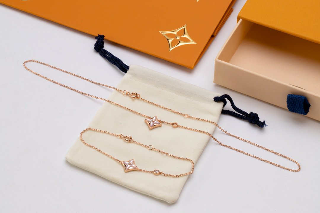 [Zalyn]STAR PINK MOP 1 DIAMOND ROSE GOLD NECKLACE
